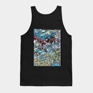 Coloristic Expressive Abstract Landscape Tank Top